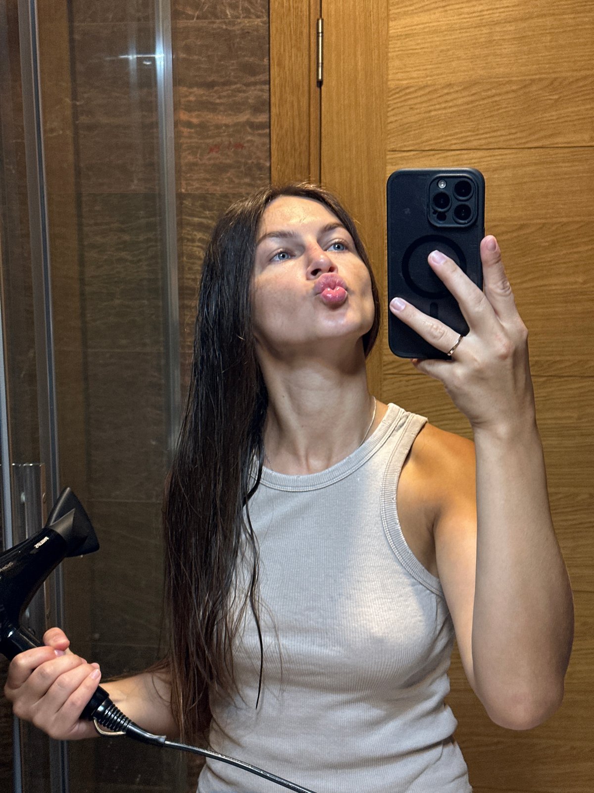 Bathroom selfie session in Donji Pobori, Montenegro