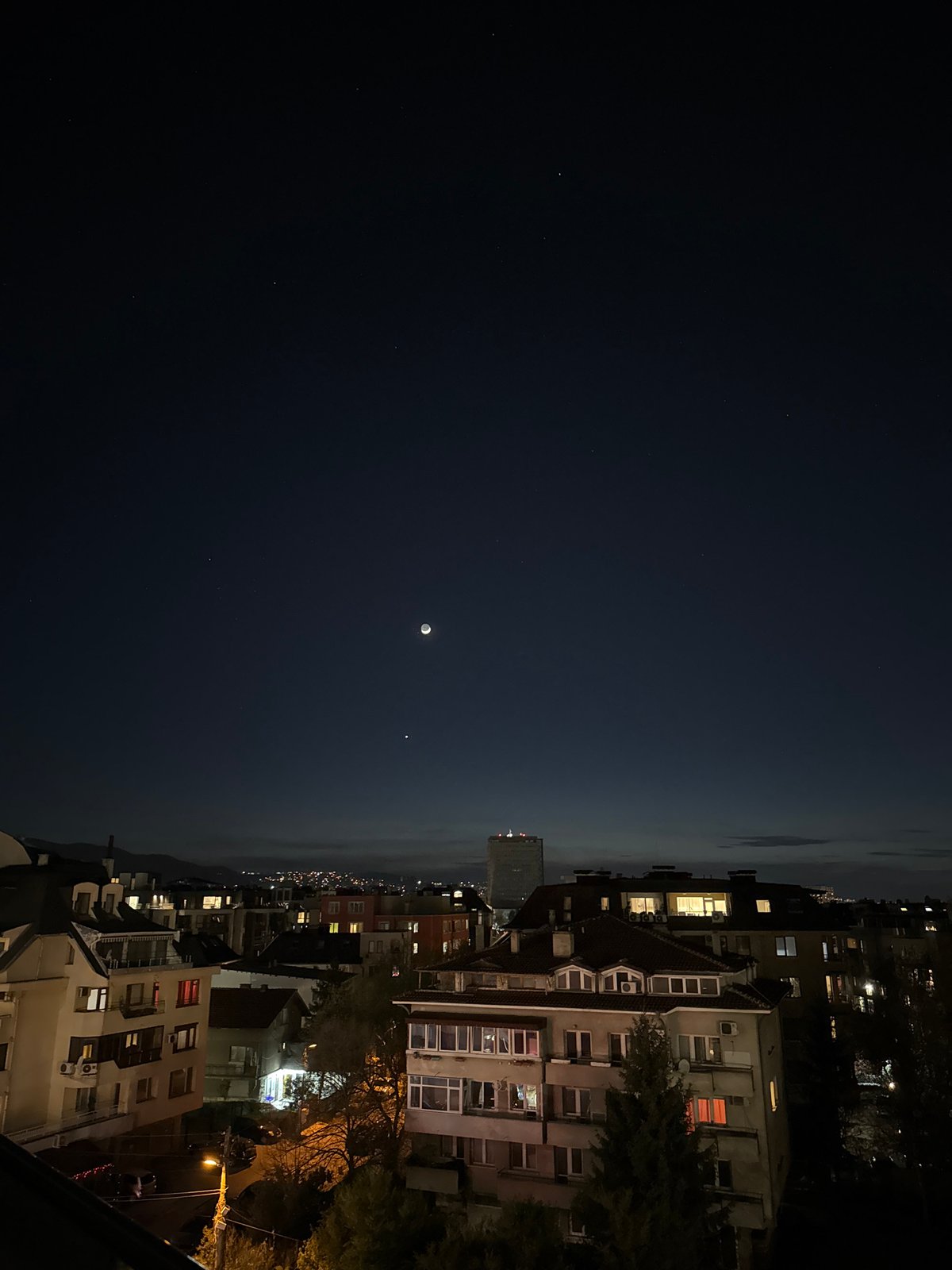 Bright object photographed near moon over Sofia, Bulgaria