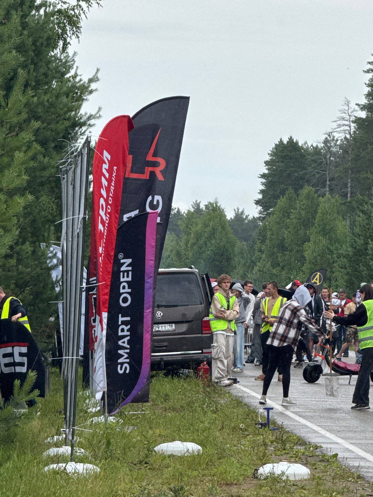 Street racing and car meet event in Chaikovsky, Russia