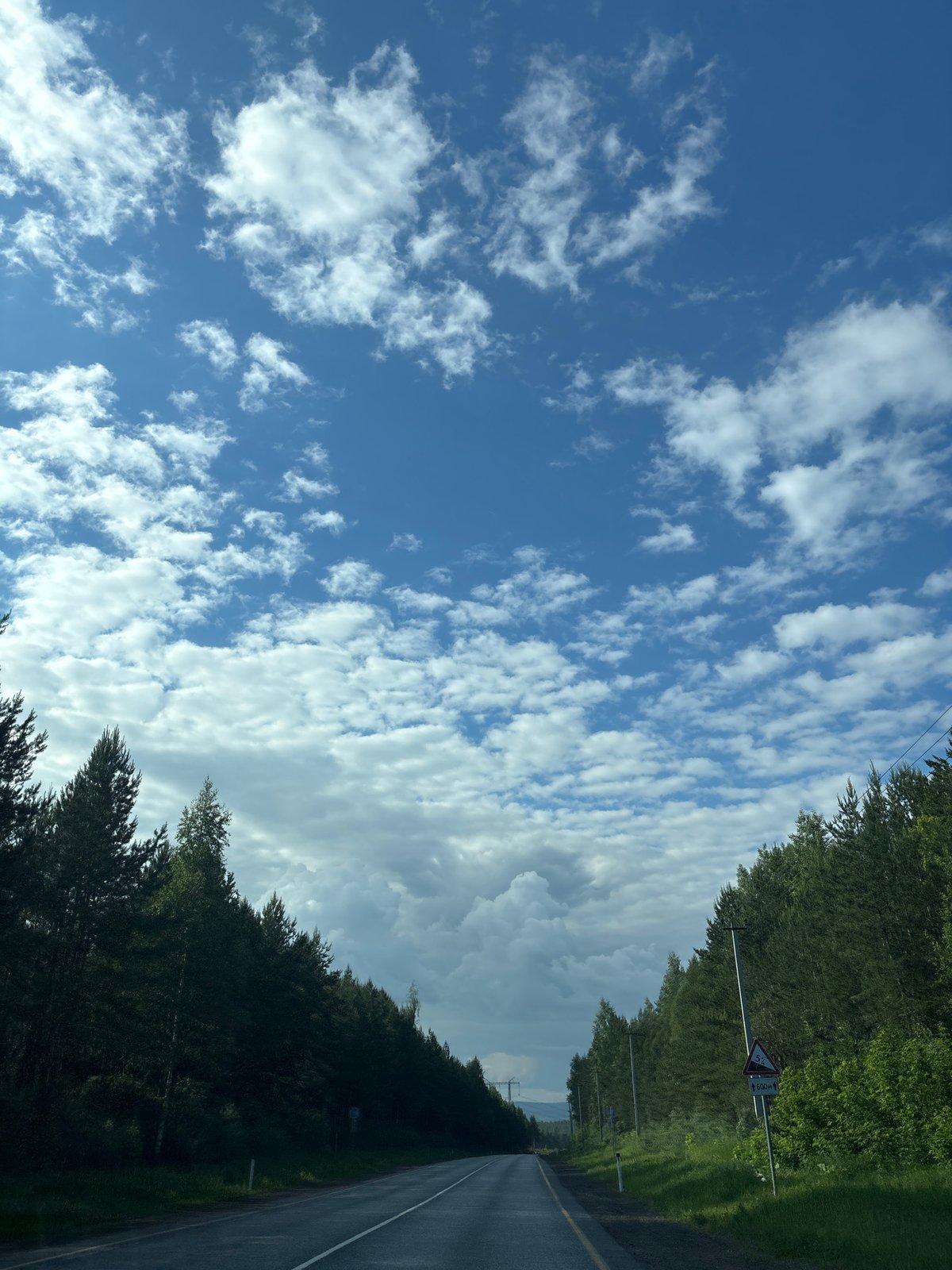 Road scene documented in Chaikovsky, Russia