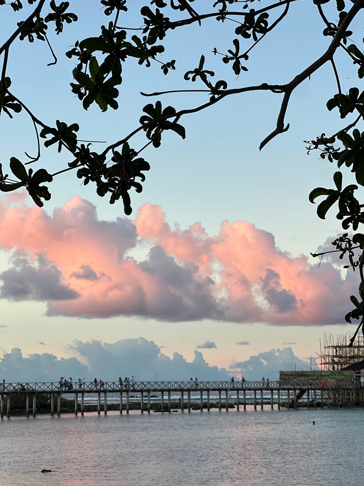 Dusk settles over General Luna's beaches and boardwalk