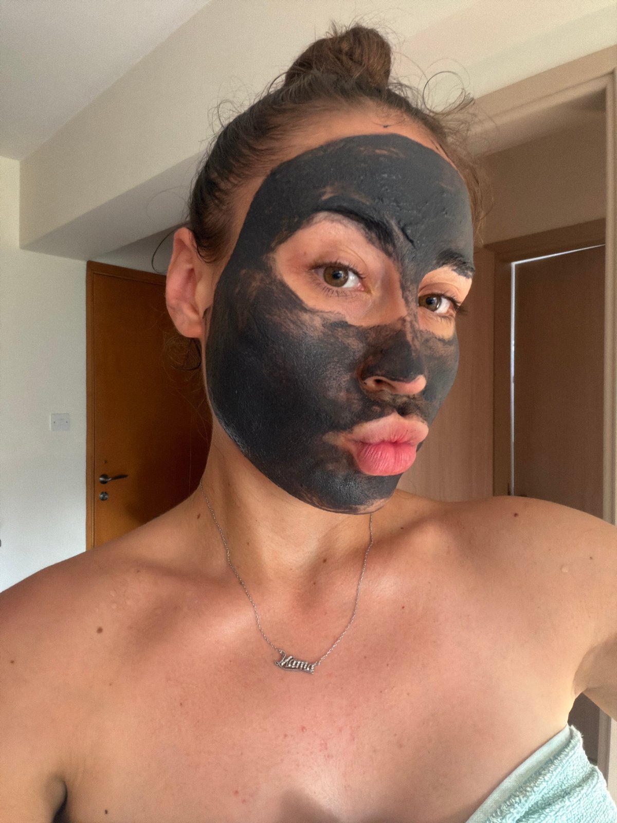 Charcoal mask session and a snack, Tersefanou, Cyprus