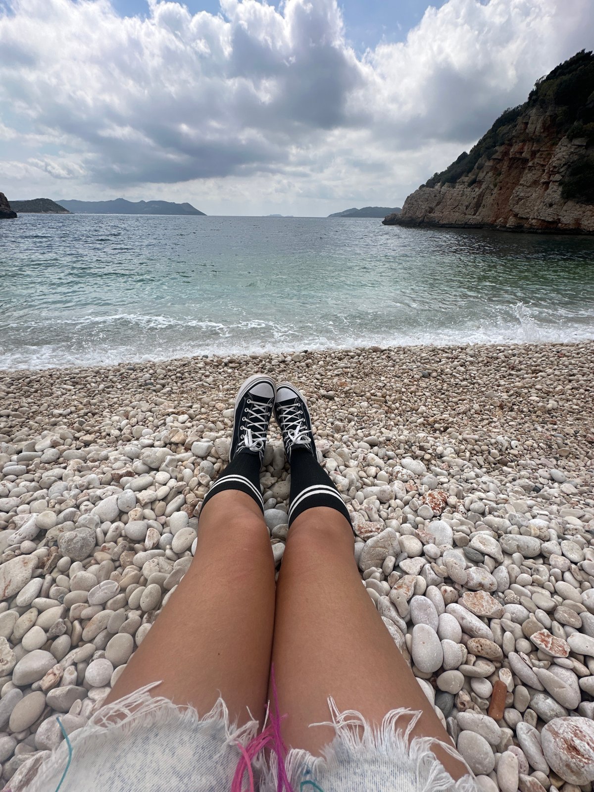 Quiet coastal moment captured at scenic Kaş cove