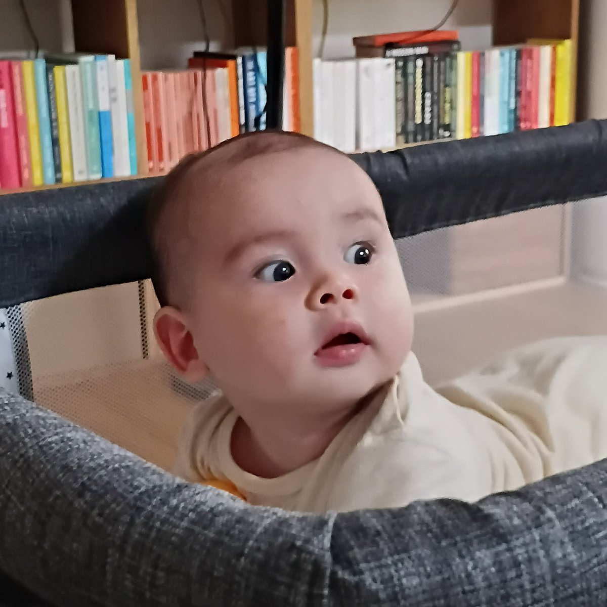 Baby photographed at home in Shunde District, China