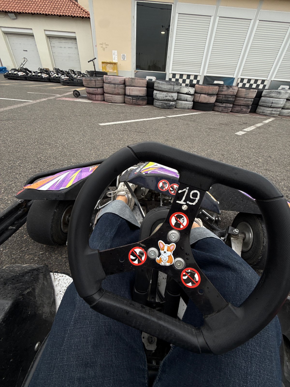 Go-kart racing session held in rainy Yerevan conditions