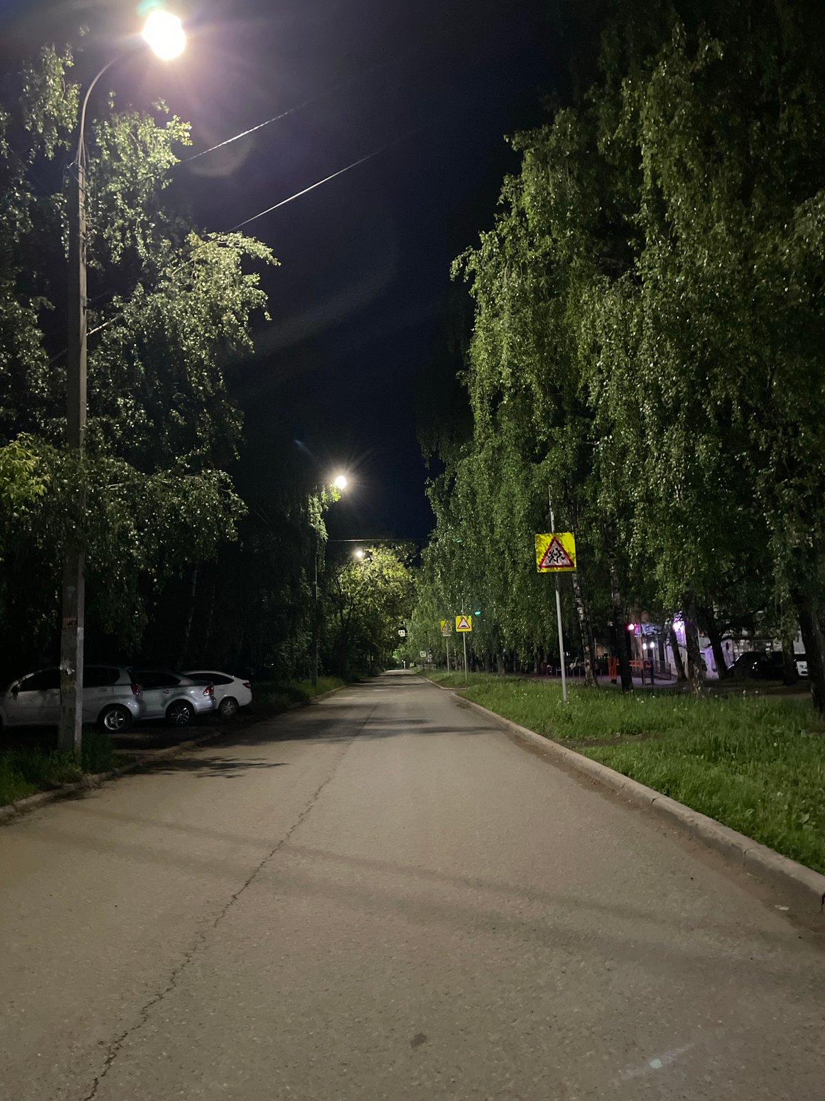 Evening scenes captured across Izhevsk, Russia including cathedral views