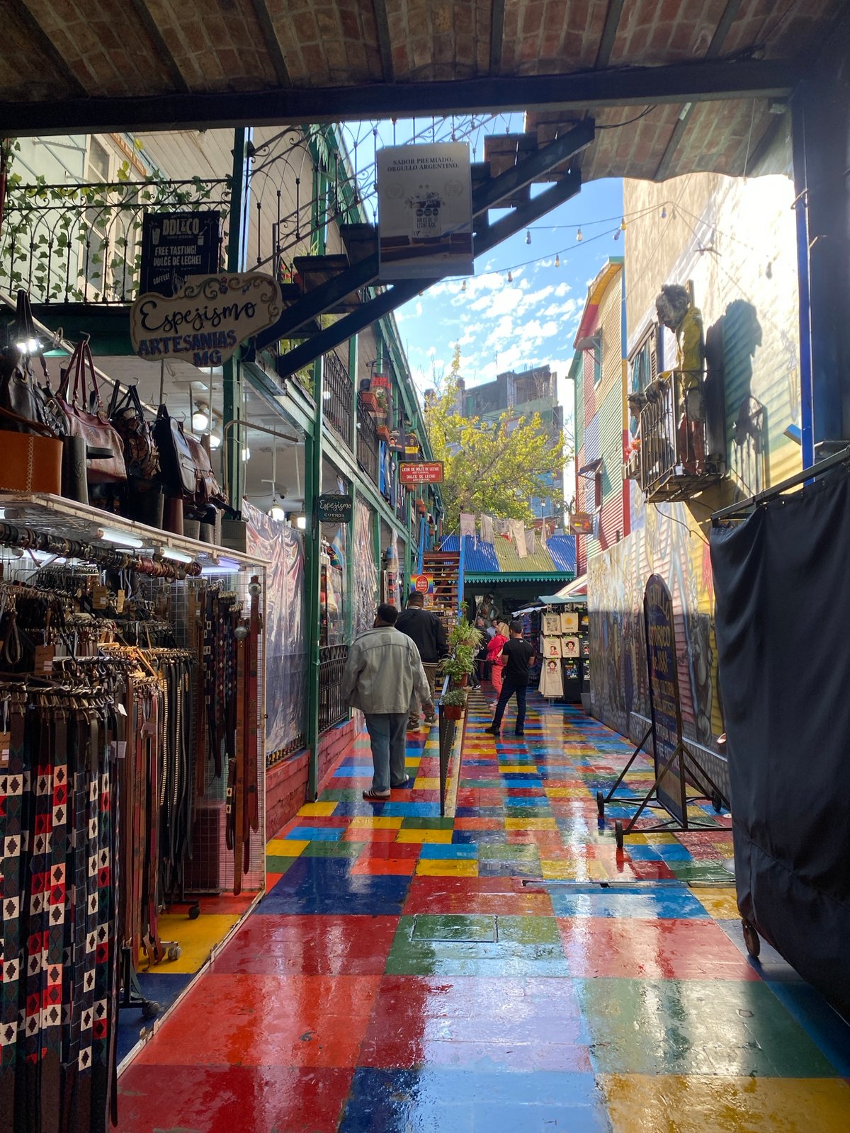Tourist activity documented at Buenos Aires' colorful Caminito district