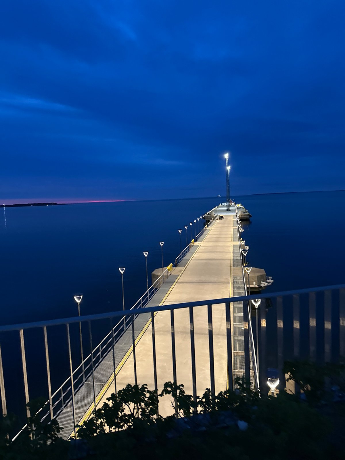Tallinn waterfront captured during evening twilight hours June 8