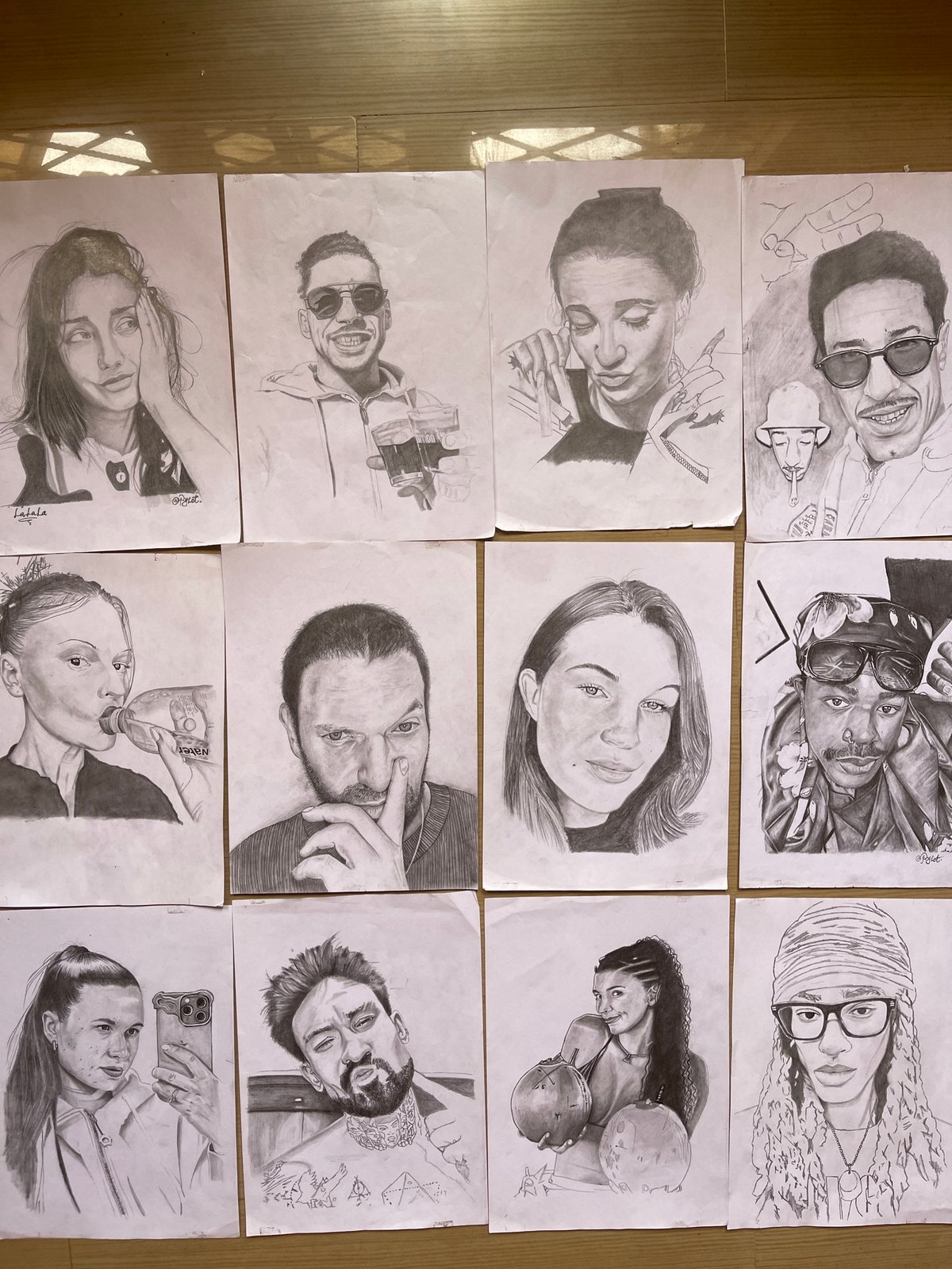 Portrait drawing collection documented in Jos, Nigeria