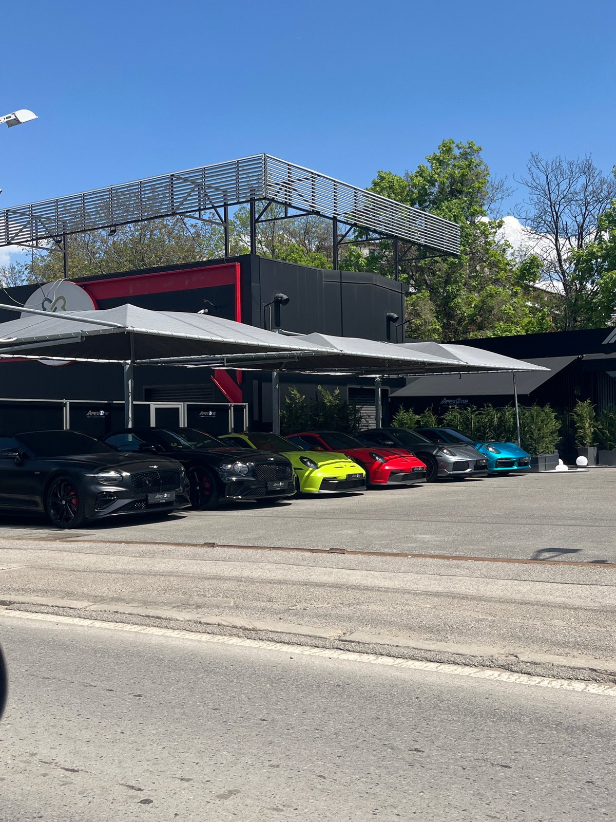 Luxury car dealership Apex One documented in Sofia, Bulgaria