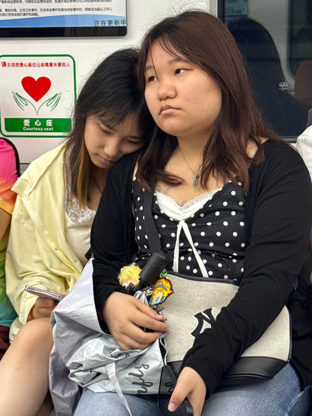 Early morning commuters ride public transport in Jiangjin, China