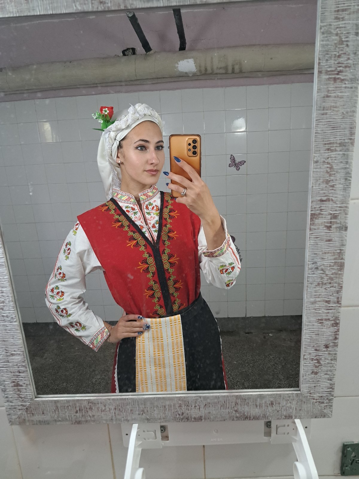 Traditional Bulgarian folk costume documented in Lokorsko