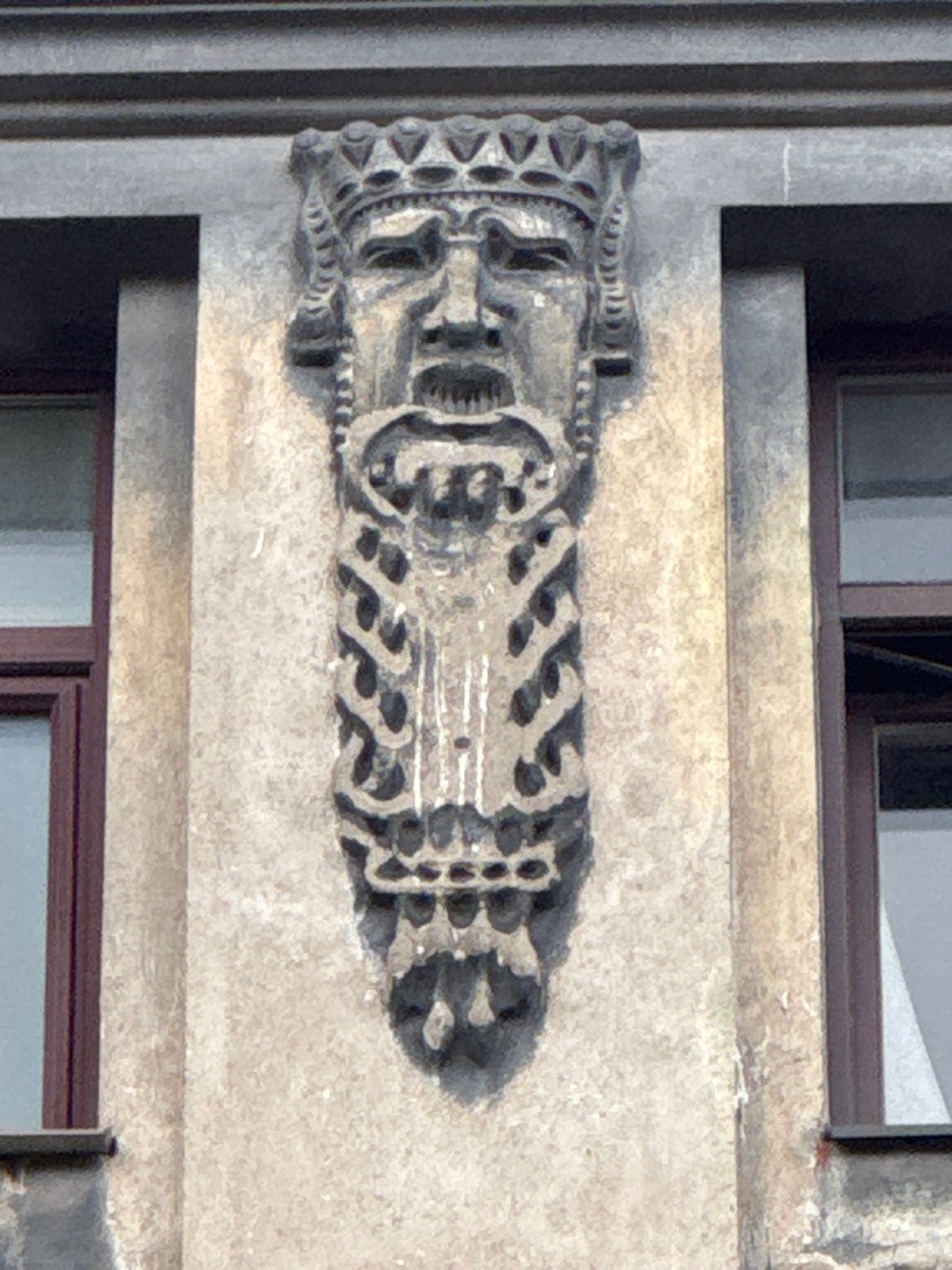 Riga architectural details and a children's play space