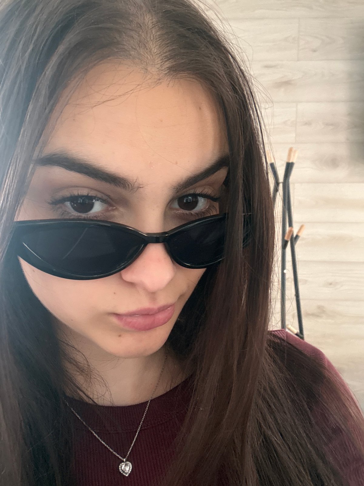 Woman photographed taking selfies in Blagoevgrad, Bulgaria