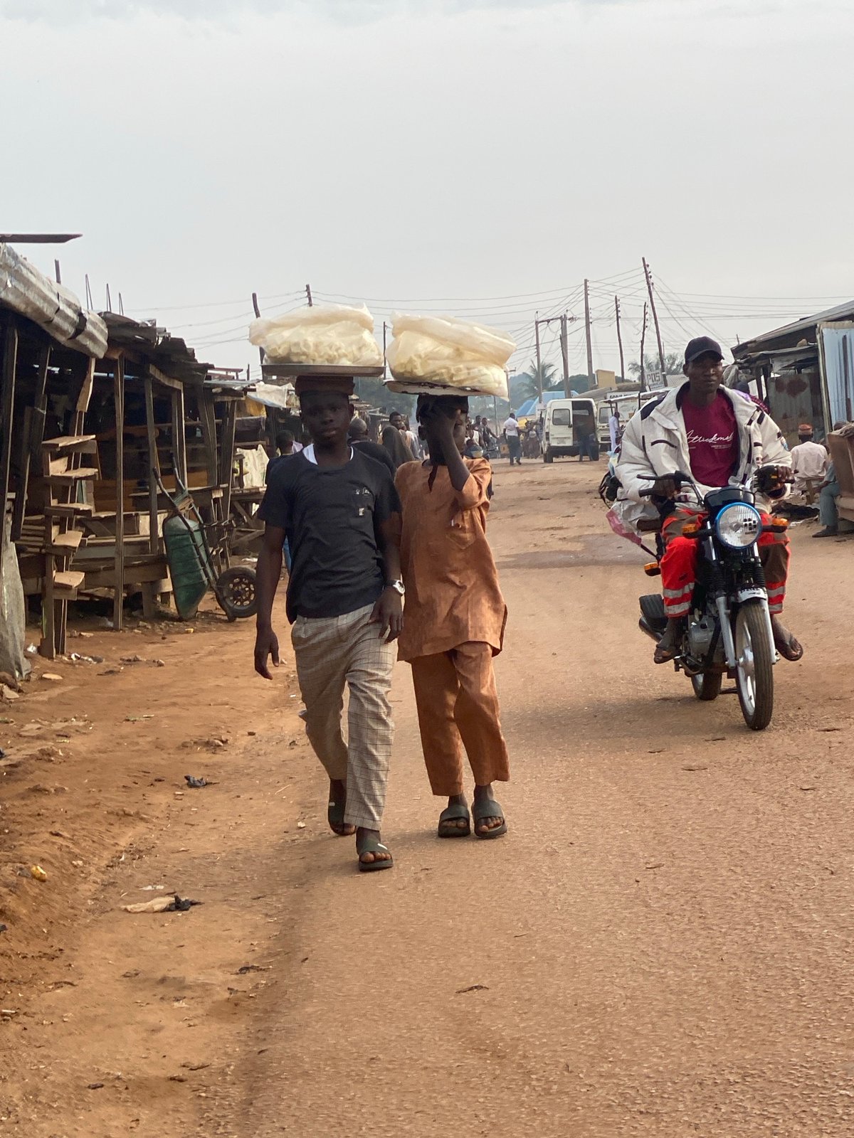 Sabon Tasha market morning: livestock, produce, and street commerce in motion