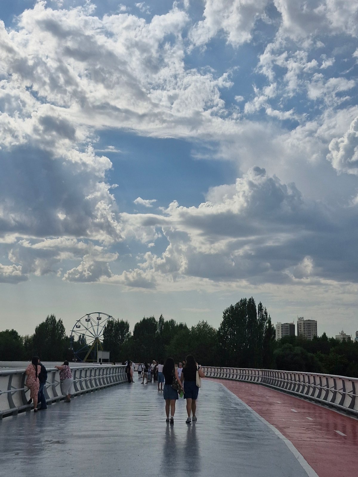 Summer day out at Astana's EXPO grounds and riverside park