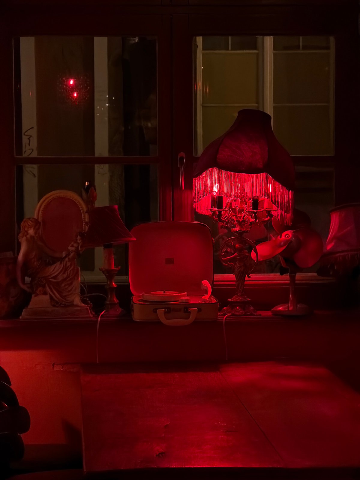 Nighttime interior lighting scenes captured in Gdańsk, Poland