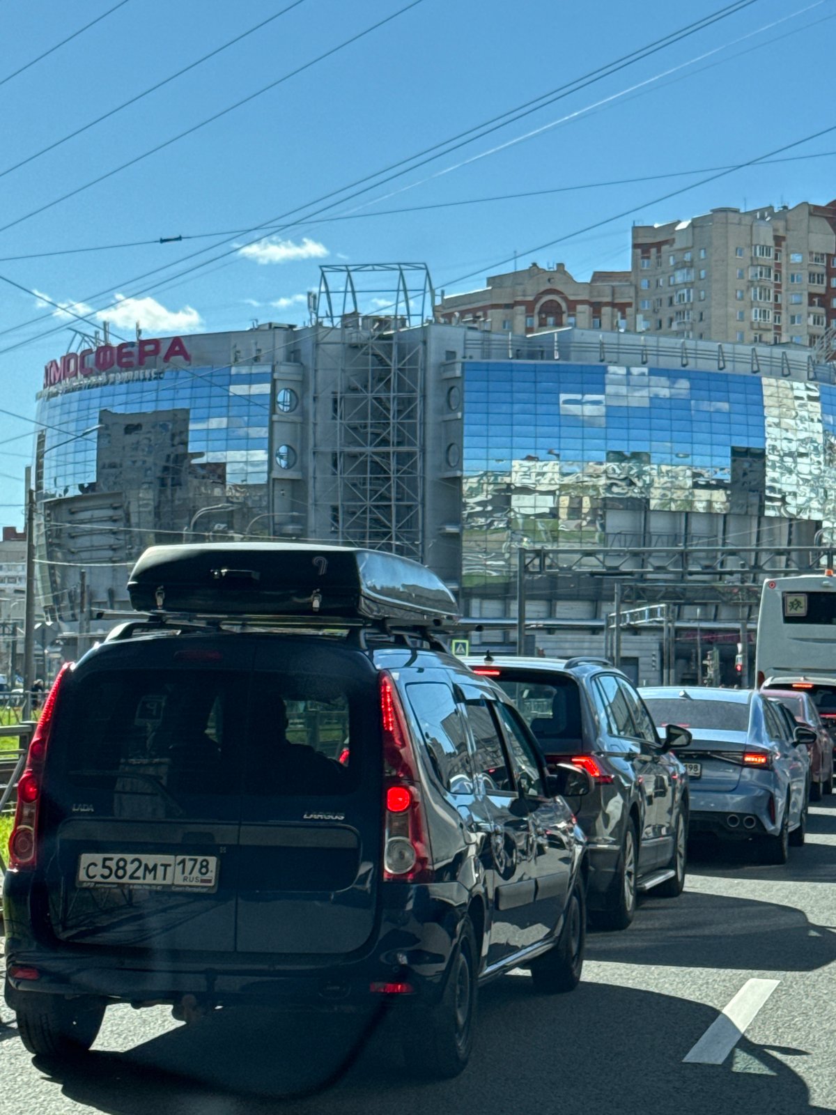 Traffic congestion reported in Saint Petersburg street