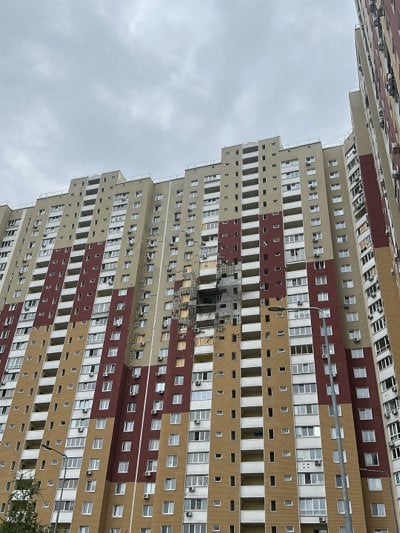 Apartment building in Kyiv suffers major structural damage
