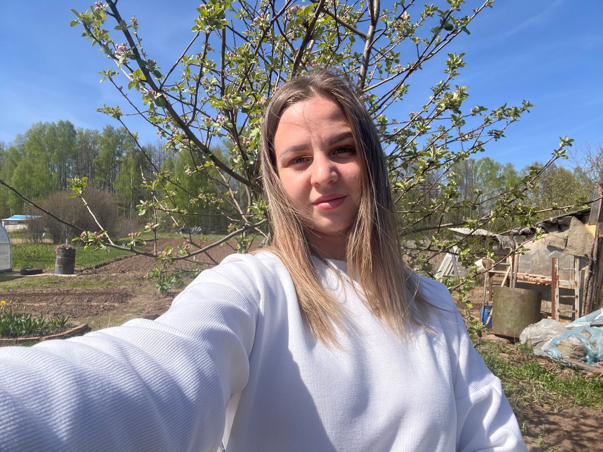 Casual outdoor moments captured in Russian village yard