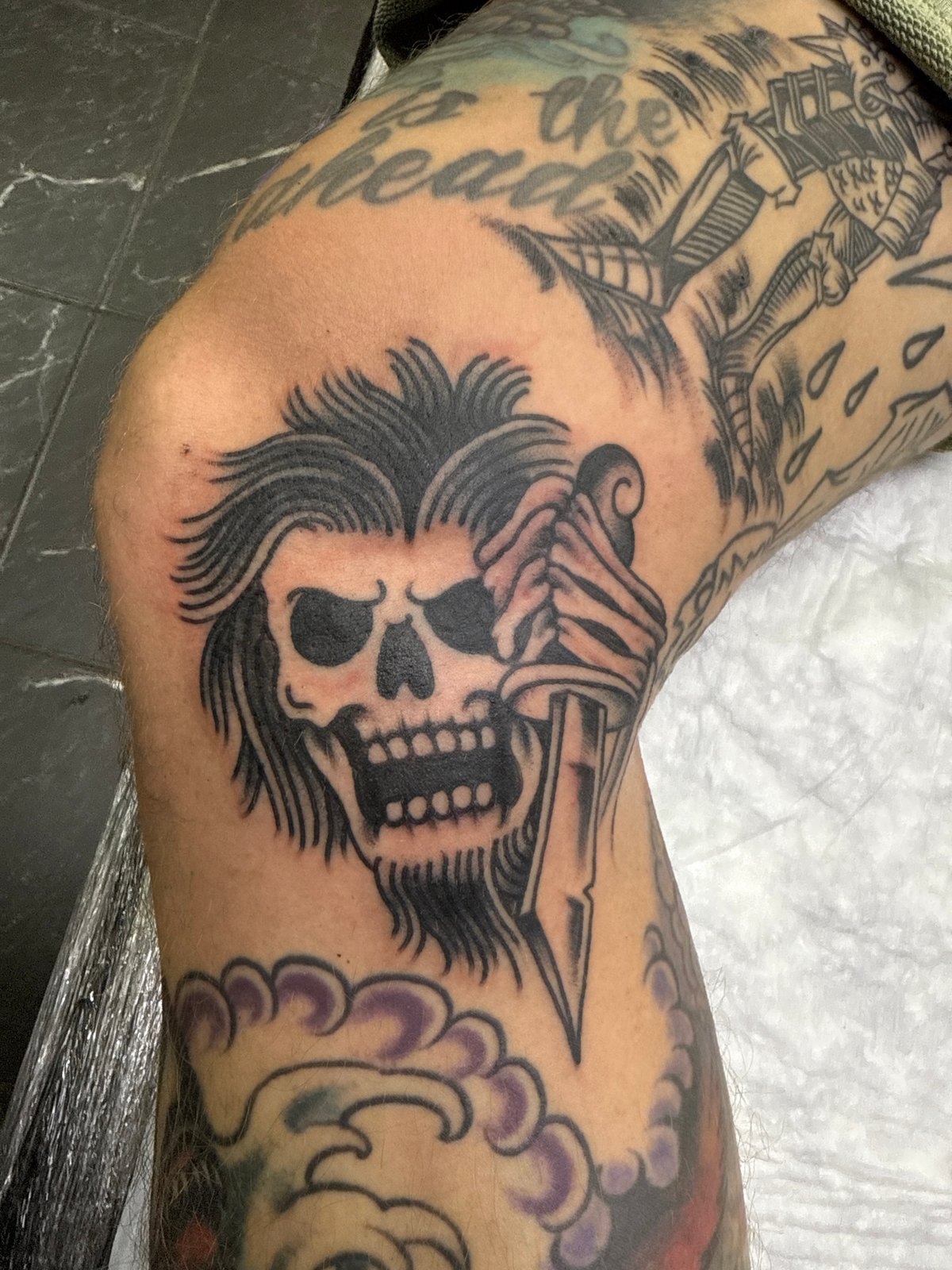 Fresh tattoo work documented at Moscow studio