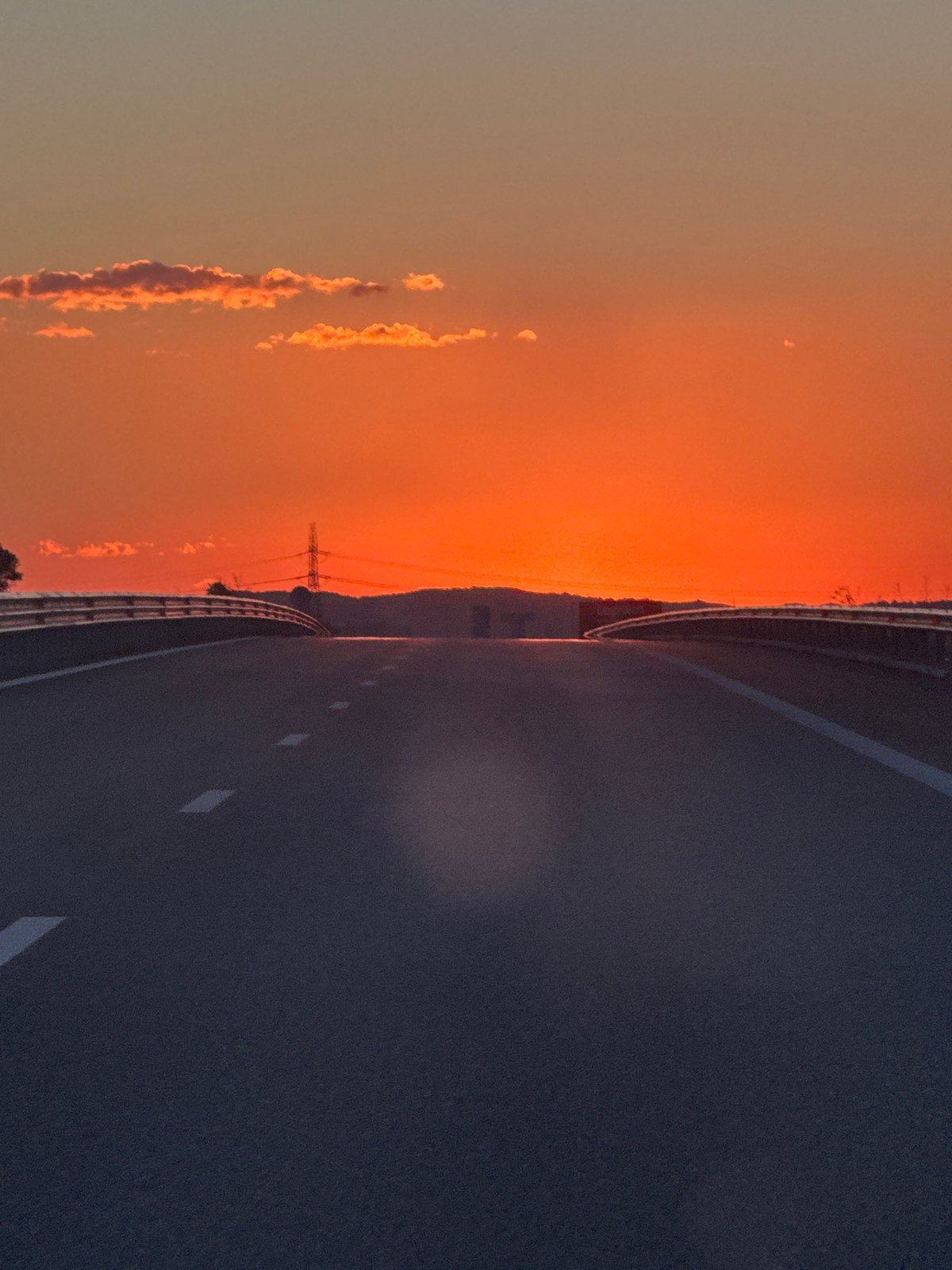 Curved road with railing near Herakovo, Bulgaria