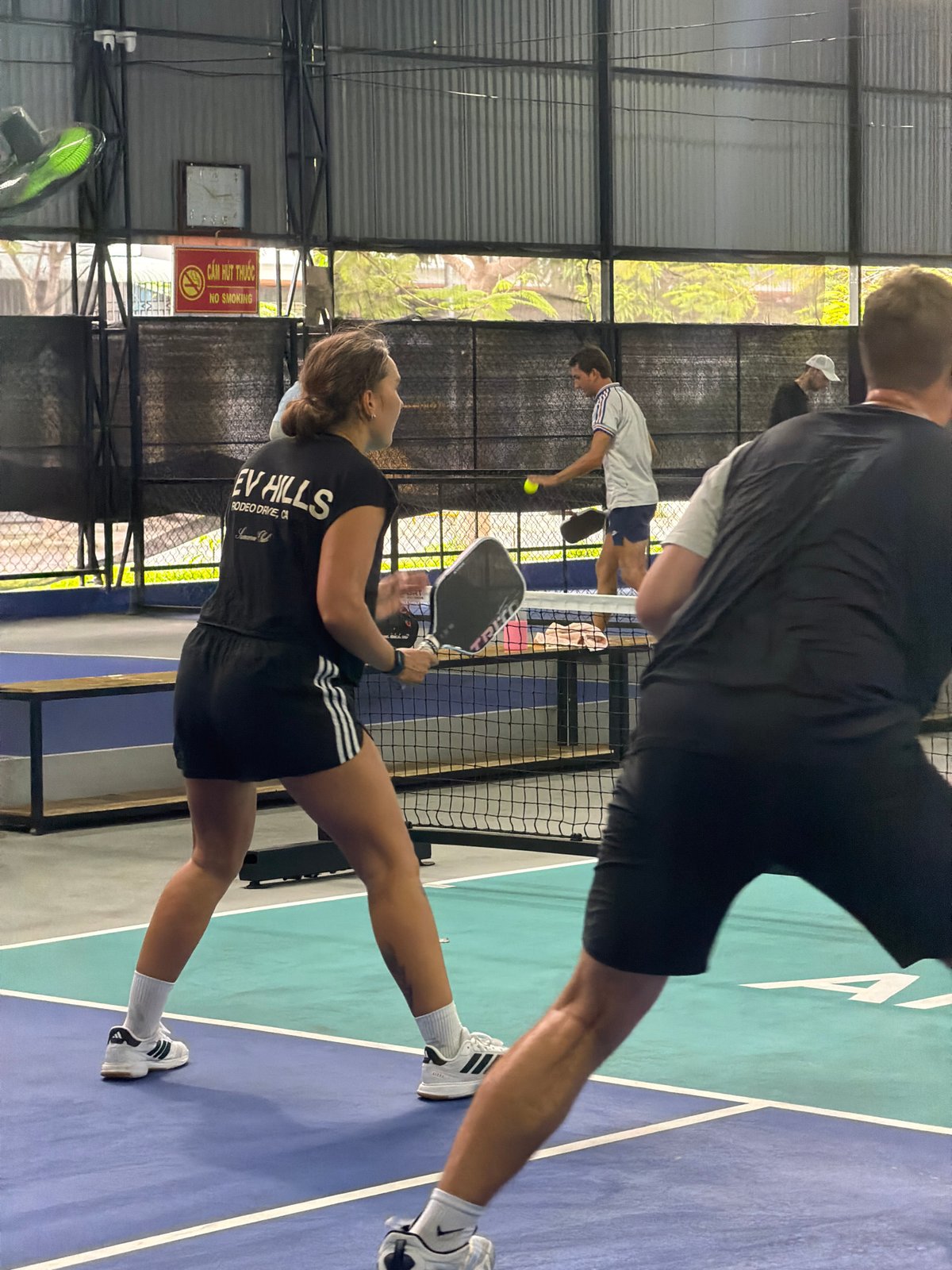Early morning pickleball game observed in Nha Trang facility