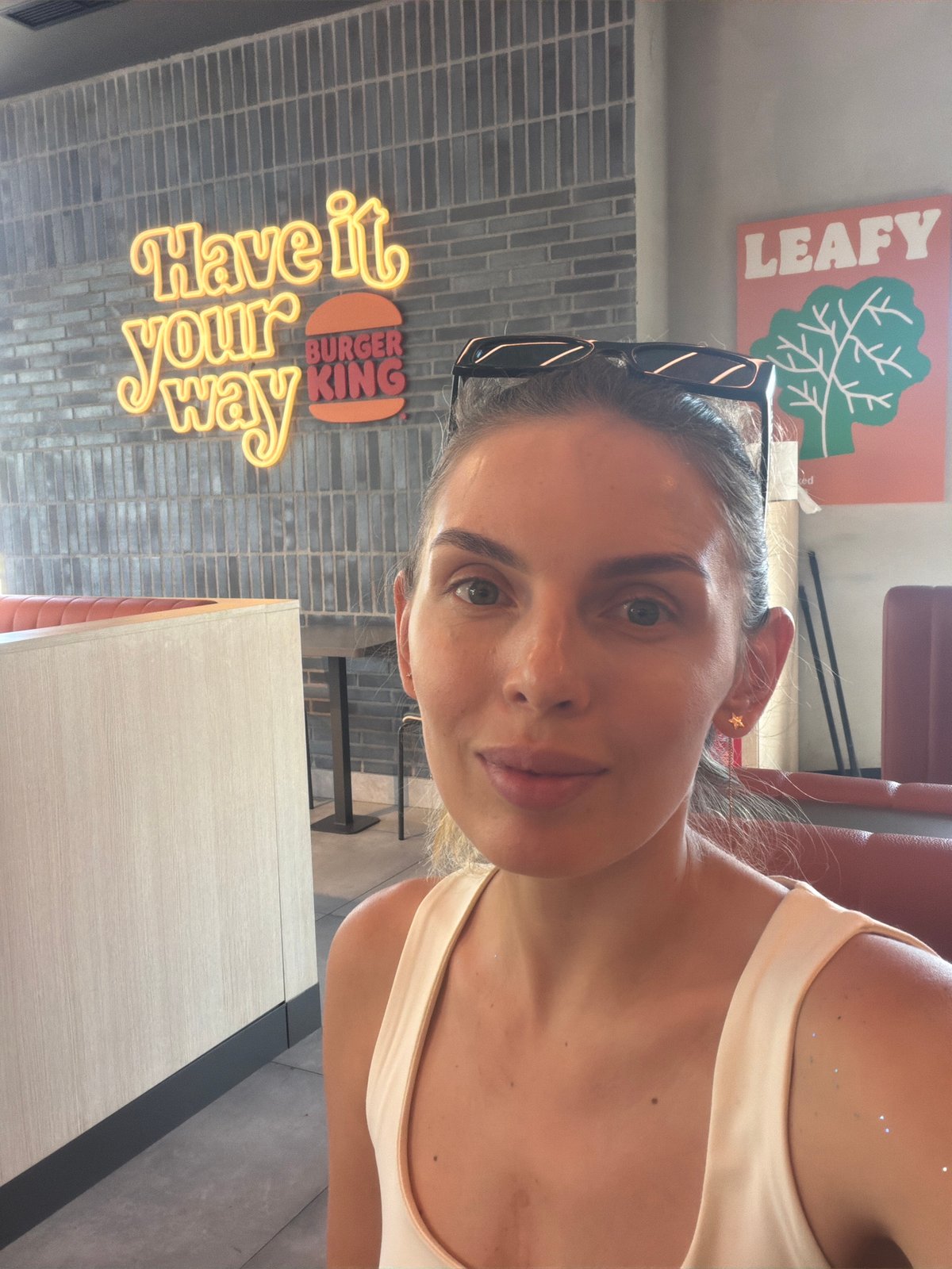 Burger King pit stop in coastal Montenegro with mountain views