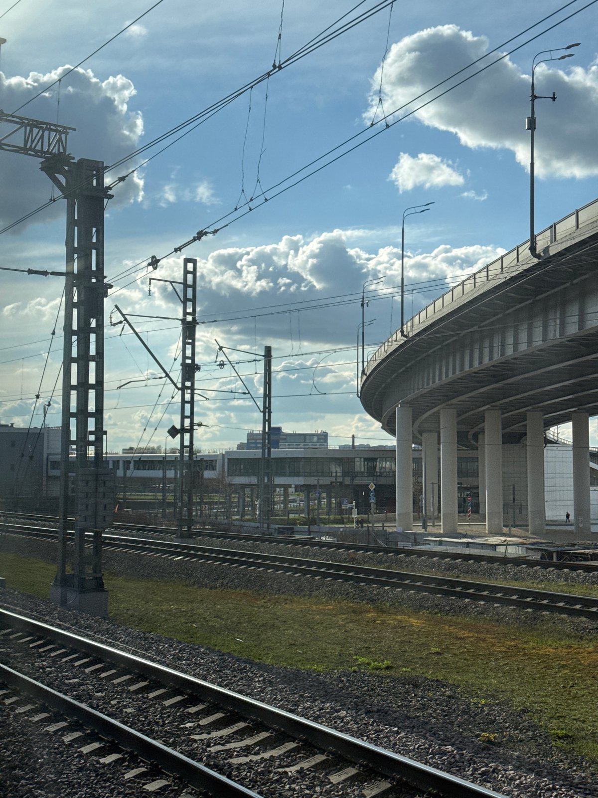 Train journey through Khimki captured by passenger