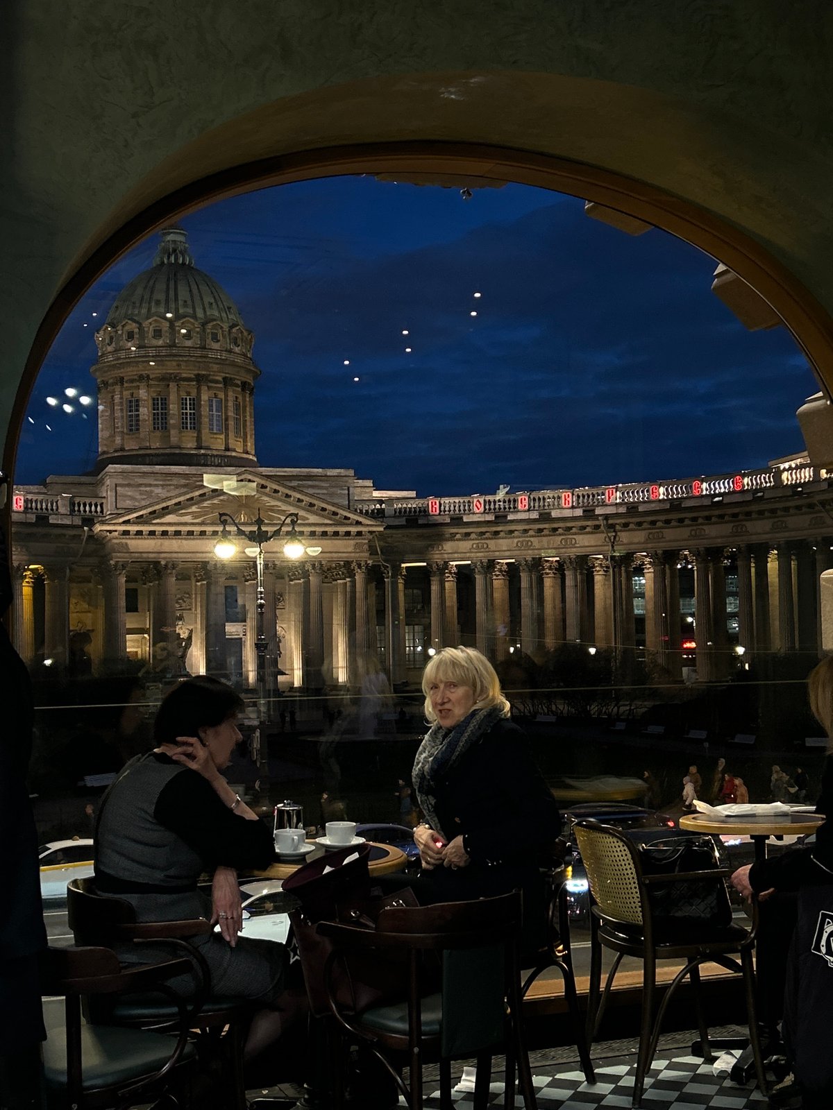 Evening scenes documented across Saint Petersburg landmarks and streets