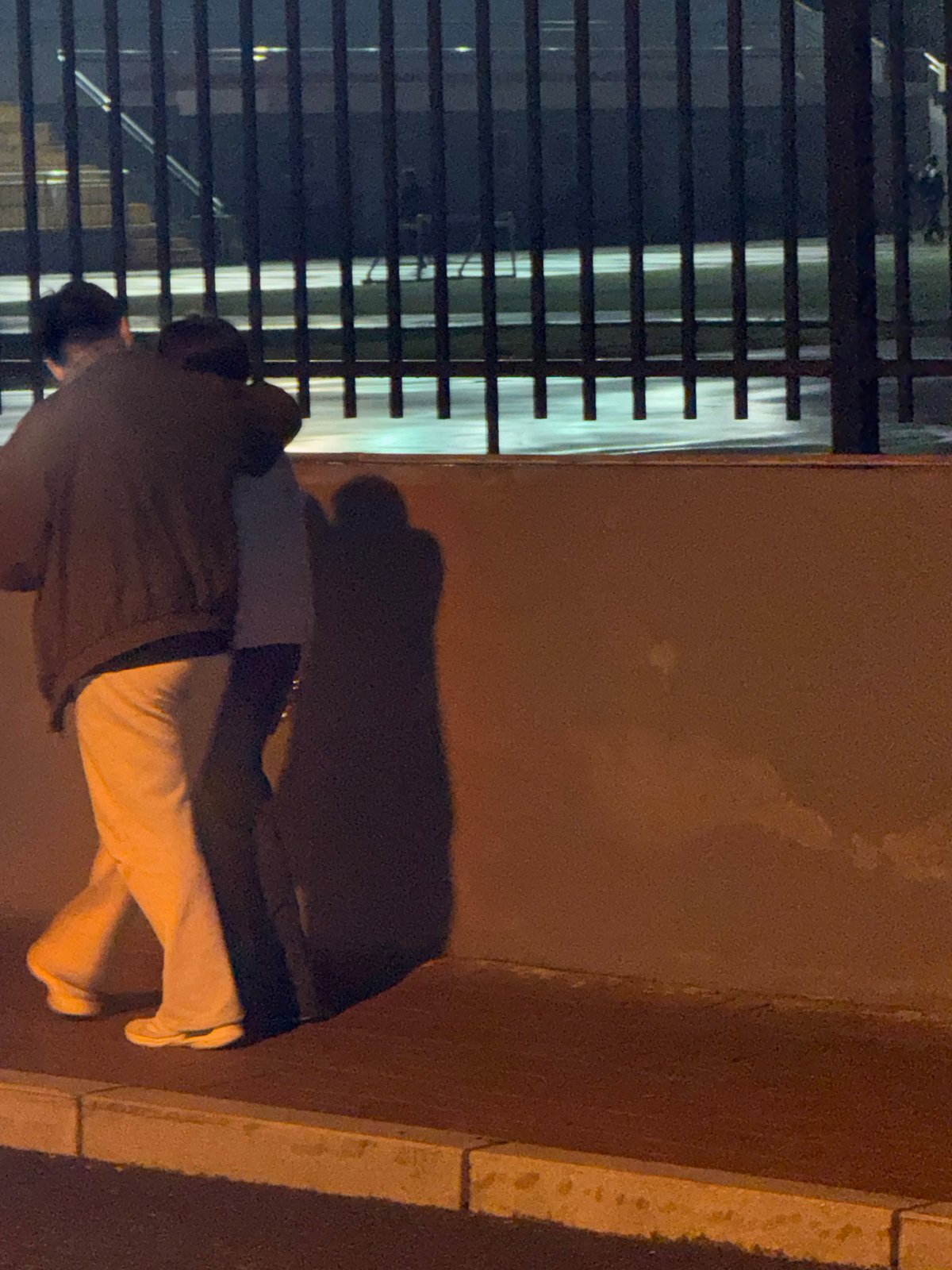 Nighttime street activity captured in Zhongtun, China