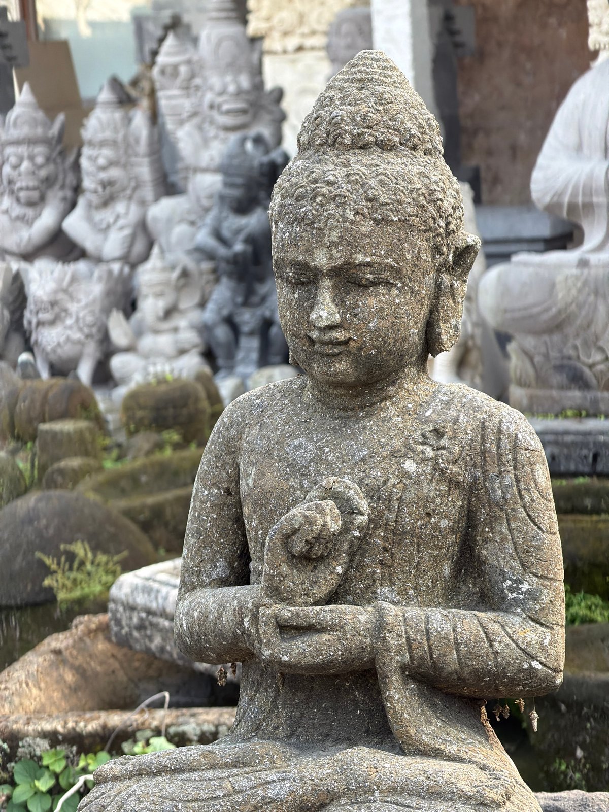 Stone statues, kites, and street life in Ubud