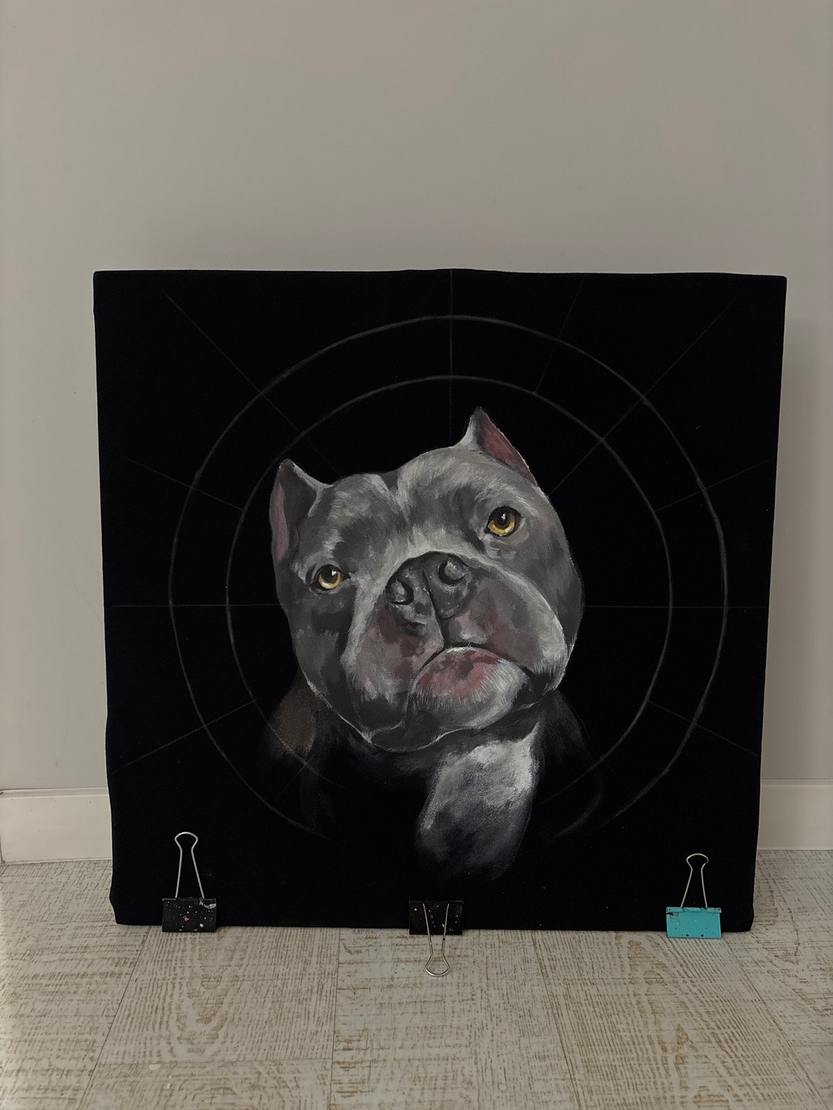 Dog Portrait Painting Observed in Krasnoyarsk, Russia