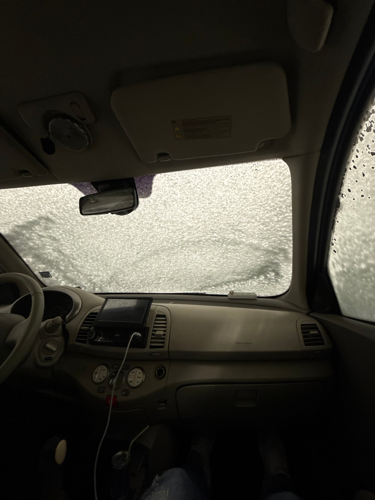 Car wash in progress documented in Sofia, Bulgaria