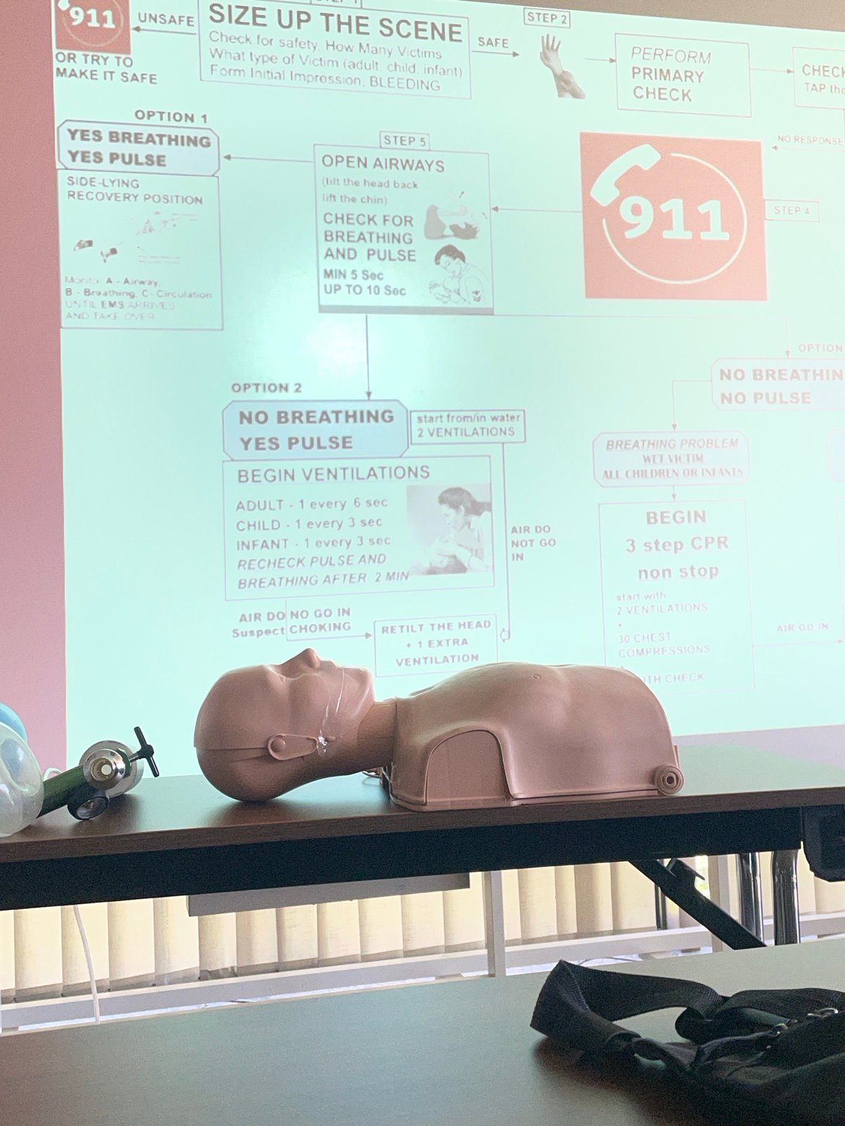 CPR training session observed in Sofia classroom facility