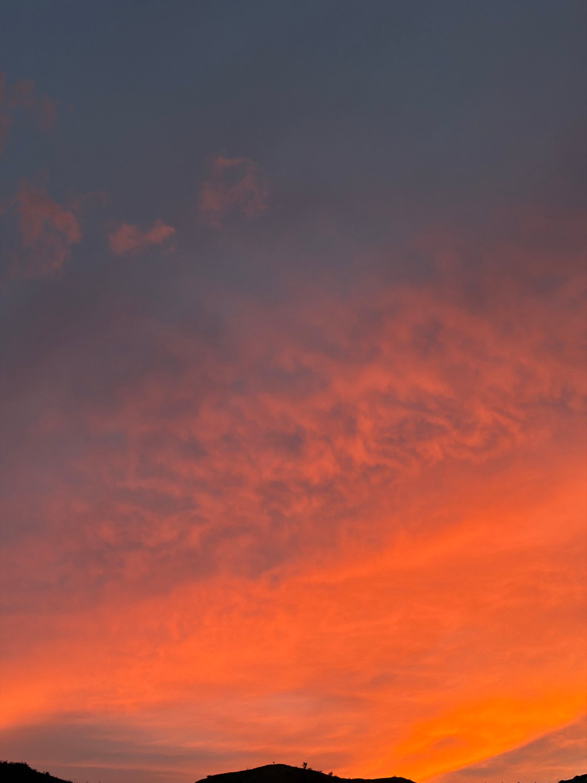 Vivid sunset sky over El Cambur, Venezuela