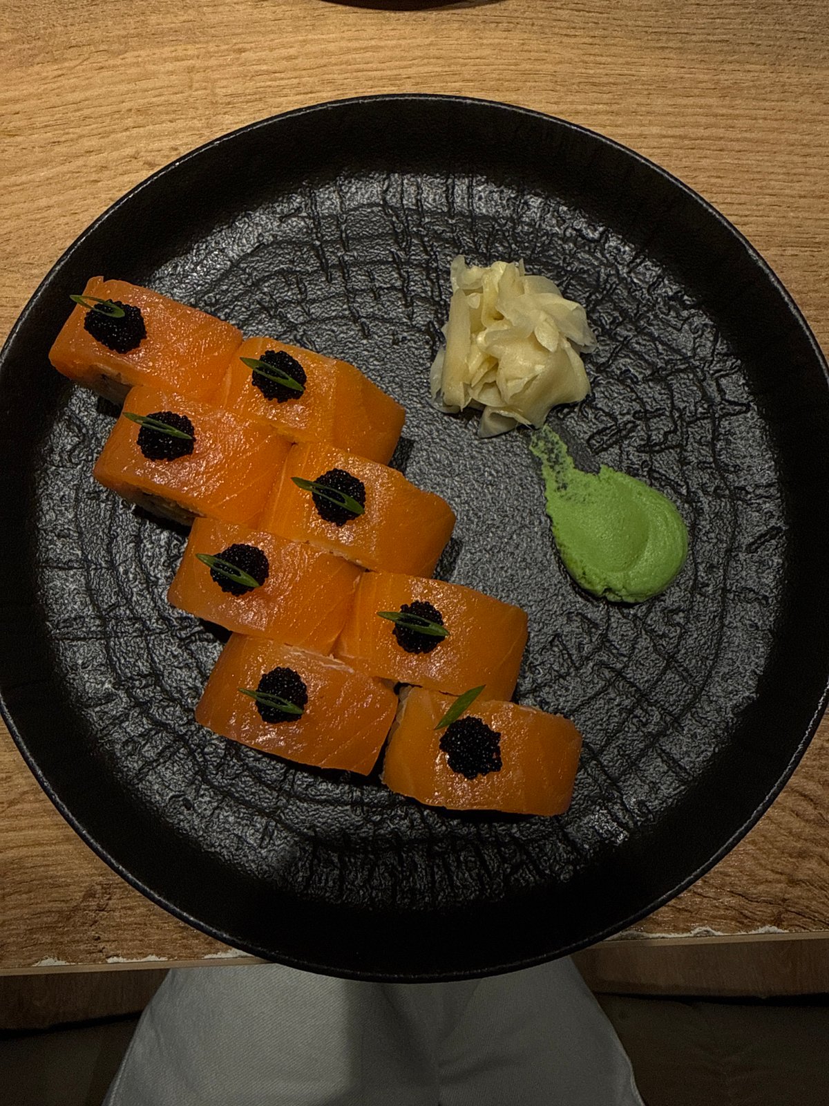 Sushi and salads at a Chaikovsky restaurant