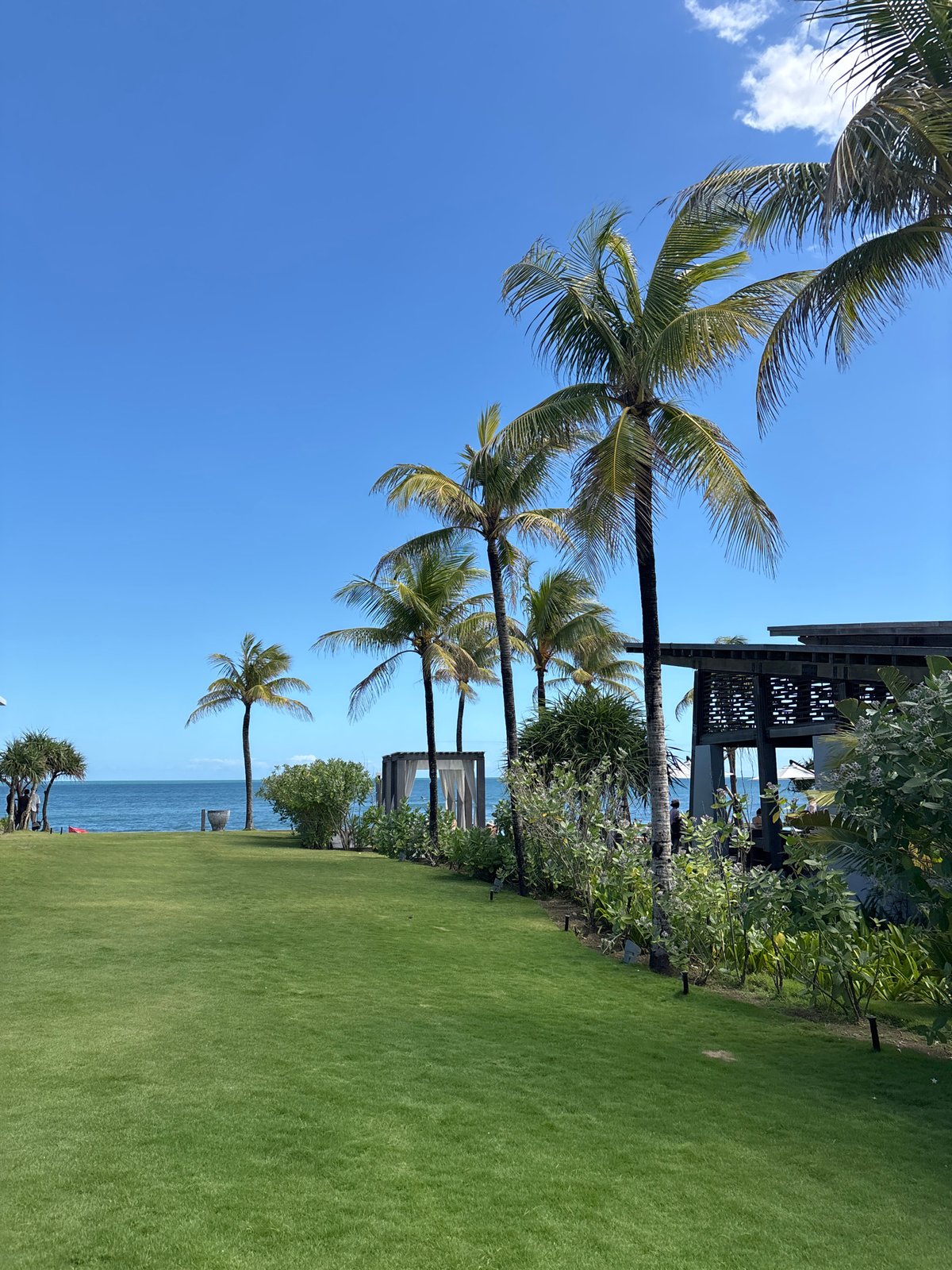 Tourist documents resort vacation experience in North Kuta, Indonesia