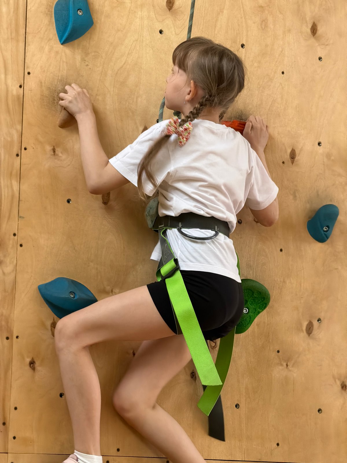 Young climbers practice at indoor facility in Izhevsk