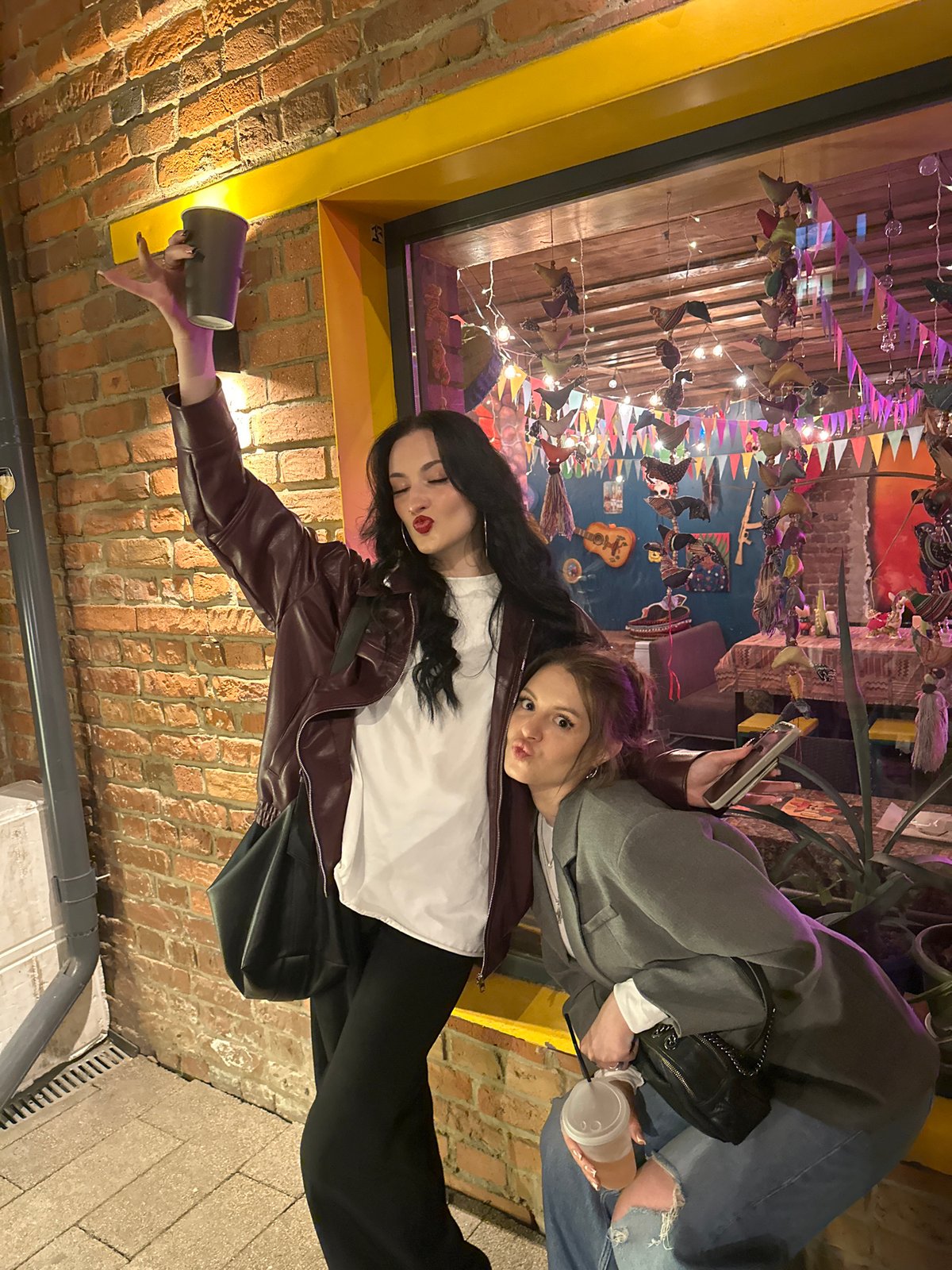 Young people gather for drinks at Krasnoyarsk cafe