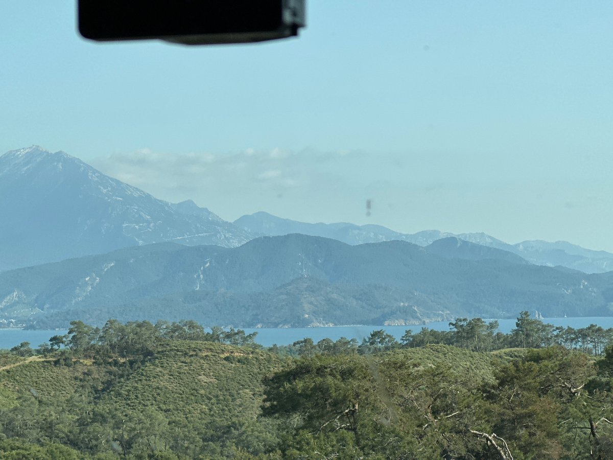 Mountain landscape observed from high vantage point in Fethiye