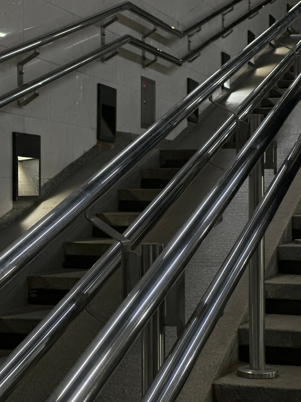 Evening transit documentation at Moscow Metro station captured