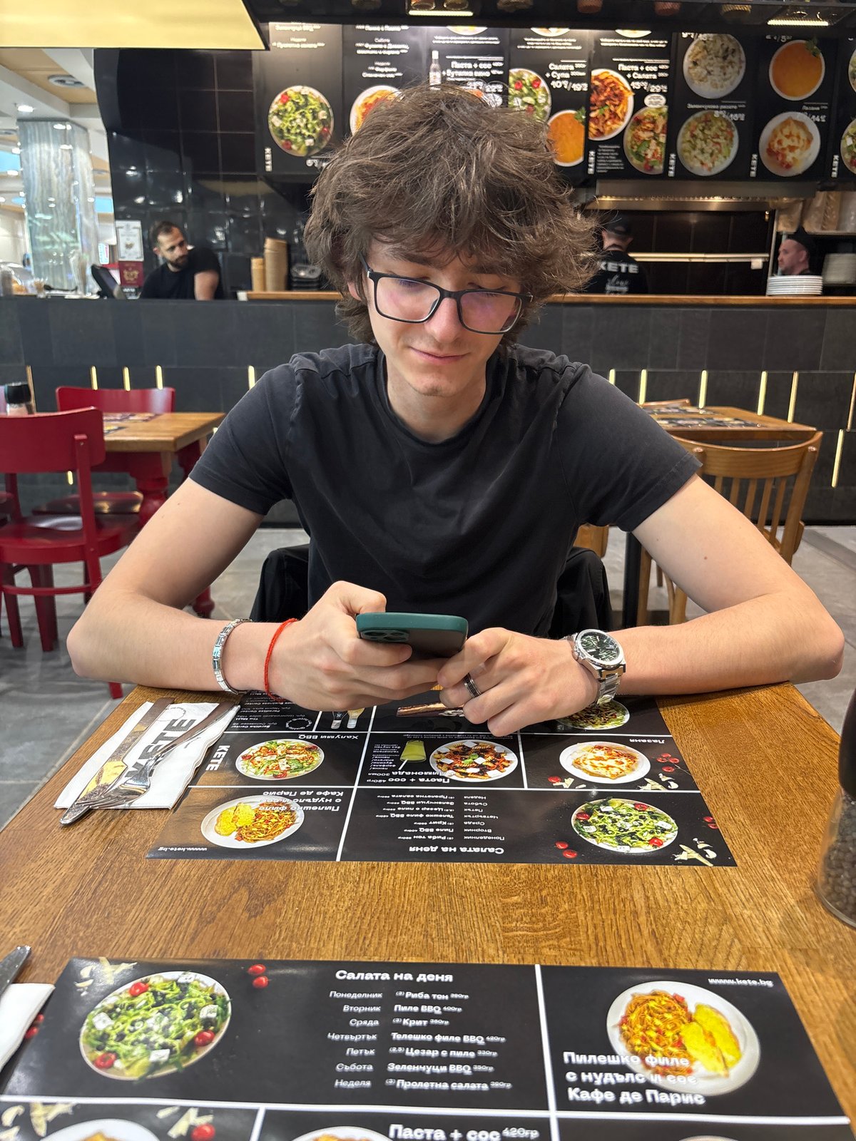 Ordinary afternoon moments documented across Sofia dining and shopping venues