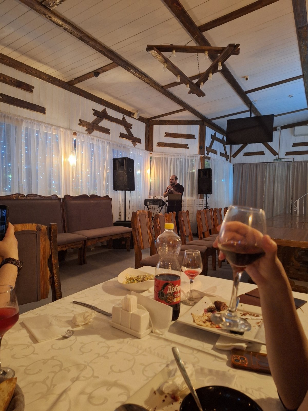 Evening dining experience documented at Mytishchi restaurant