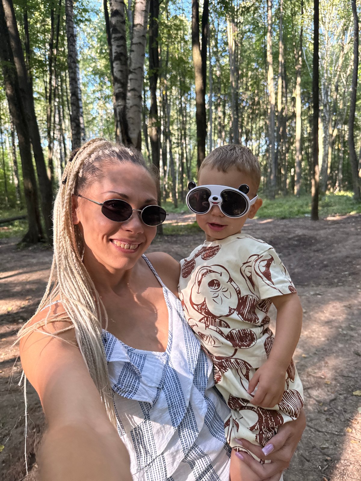 Afternoon forest outing near Dumino, Russia with pastry snacks