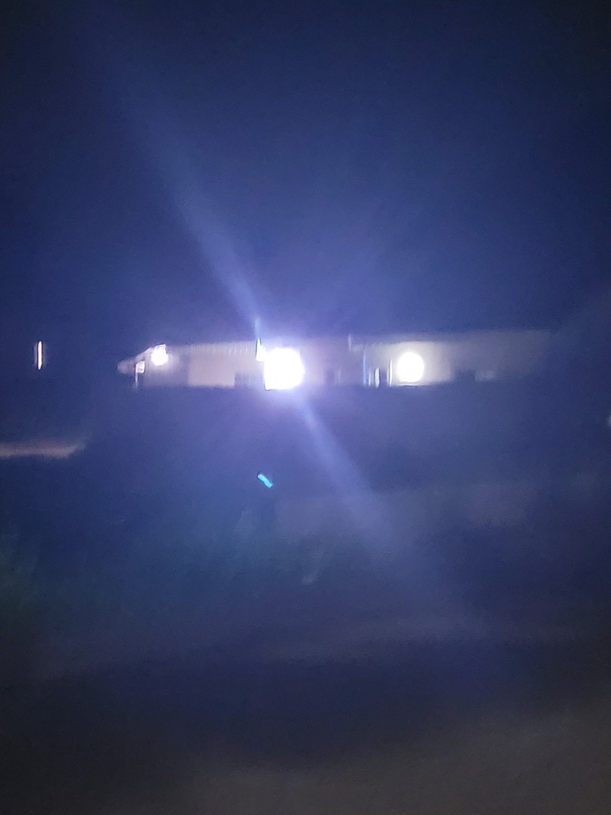 Evening scenes around illuminated buildings in Madalla, Nigeria