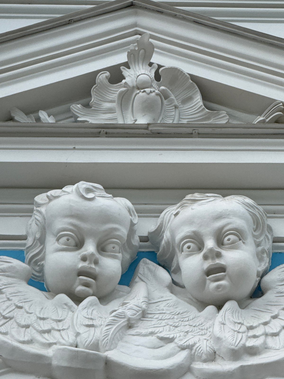 Exploring Smolny Cathedral's blue Baroque facade in Saint Petersburg
