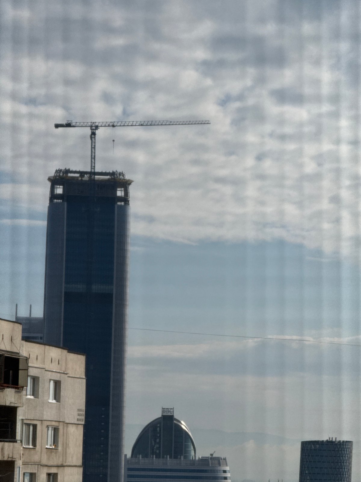 Morning urban scenes documented in Sofia construction area