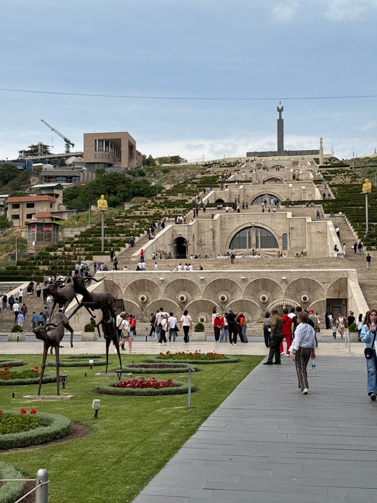 Yerevan Cascade and cityscape documented during morning hours
