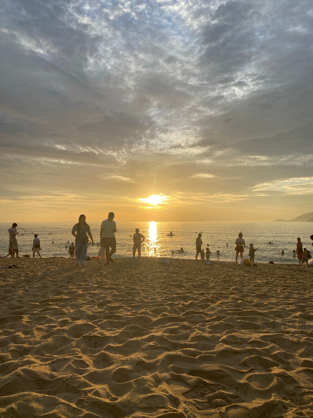 Sunset selfies on Nha Trang's Tran Phu Beach
